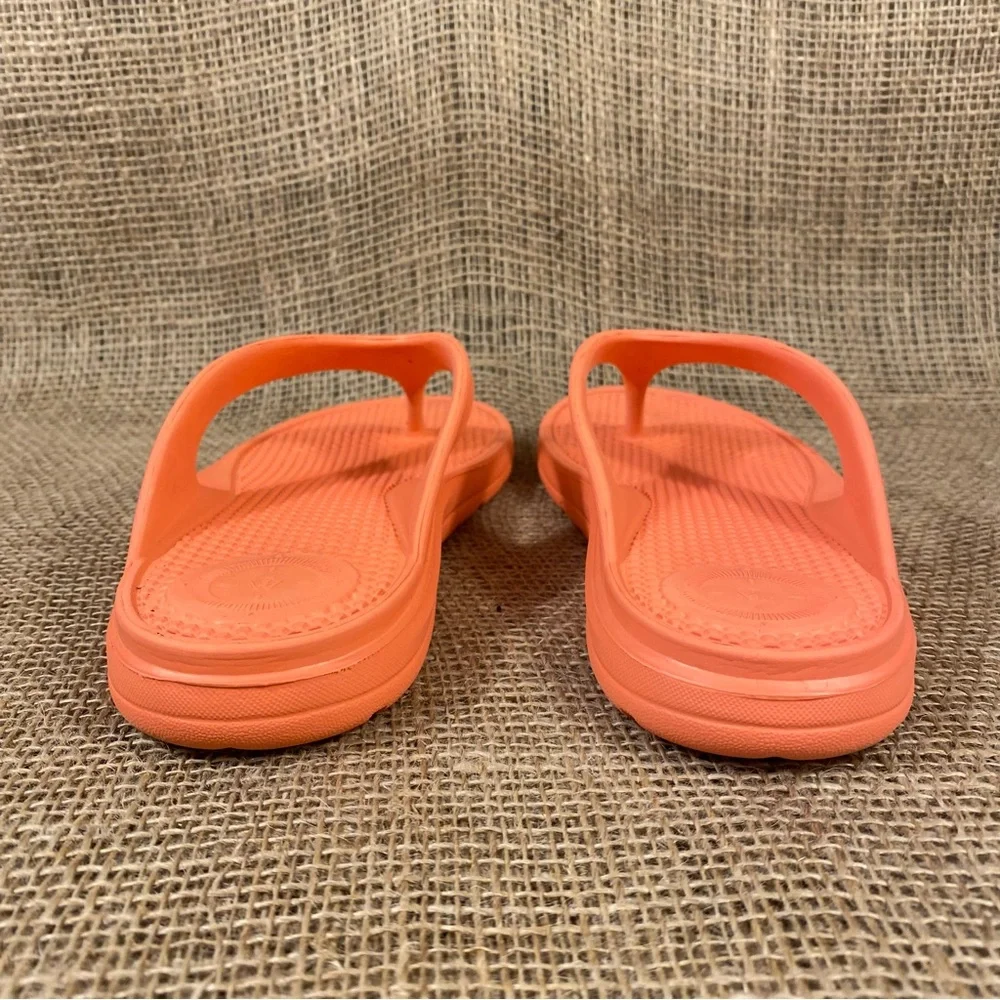 Totes Sandals Flip Flops Sol bounce Peach Thongs Size 8 - Picture 9 of 11
